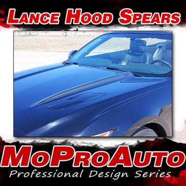 2015 2016 2017 Ford Mustang GT V6 HOOD SPEARS Decals Stripe 3M Pro Series Vinyl