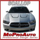 2012 Dodge Charger SCALLOP HOOD Stripes Decals Graphics Pro Grade 3M Vinyl 256