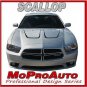 2012 Dodge Charger SCALLOP HOOD Stripes Decals Graphics Pro Grade 3M Vinyl 256
