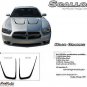 2012 Dodge Charger SCALLOP HOOD Stripes Decals Graphics Pro Grade 3M Vinyl 256