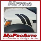 Dodge NITRO DOUBLE BAR Hood -Pro Vinyl Graphics Decals Stripes 3M 310