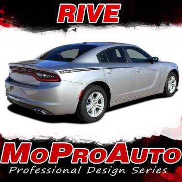 2015-2016-2017 Dodge Charger 3M Vinyl Graphics RIVE Hood Spear Side Decal Stripe