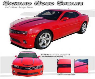 Hood Spears Cowl Spikes Stripes Decals Vinyl Graphic SS RS LS 2010-2015 Camaro