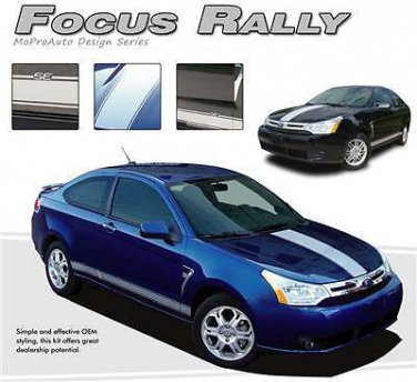 Rally Hood Lower Rocker Panel Vinyl Graphic Racing Stripe fits Ford Focus Models