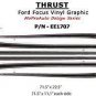 Thrust Upper Side Body Line Stripe Vinyl Graphic Decal 2012-2017 Ford Focus