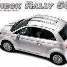 Checkered Rally Hood Roof Racing Stripes Vinyl Graphic Decal 2011-2016 Fiat 500