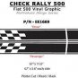 Checkered Rally Hood Roof Racing Stripes Vinyl Graphic Decal 2011-2016 Fiat 500