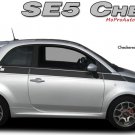 Checkered Side Body Line Rally Stripes Vinyl Graphic Decal 2011-2016 Fiat 500