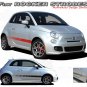 Lower Rocker Panel Strobes Rally Stripes Vinyl Graphic Decal 2011-2016 Fiat 500
