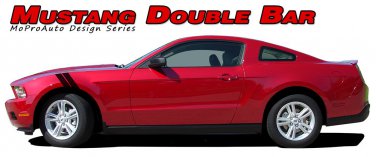 2010-2012 Mustang DOUBLE BAR Hood Fender Hash Mark Stripe Vinyl Graphic Decal