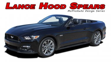 LANCE HOOD SPEARS GT Spikes Vinyl Stripe 3M Decal Graphic 2015-2017 Ford Mustang