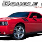 Double Bar Hood Fender Side Decals Vinyl Graphic Challenger 2015 2016 2017 2018