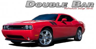 Double Bar Hood Fender Side Decals Vinyl Graphic Challenger 2015 2016 2017 2018
