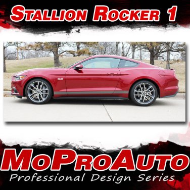 STALLION ROCKER 1 Lower Rocker Vinyl Stripe Decal Graphic 2016 2017 Ford Mustang
