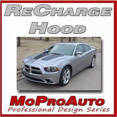 2014 Dodge Charger RECHARGE Split Hood Stripes Decals Graphic - Pros Only 31N