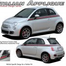 Upper Dual Red Green Italian Flag Stripes Vinyl Graphic Decal 2011-2015 Fiat 500