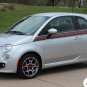 Upper Dual Red Green Italian Flag Stripes Vinyl Graphic Decal 2011-2015 Fiat 500