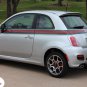 Upper Dual Red Green Italian Flag Stripes Vinyl Graphic Decal 2011-2015 Fiat 500