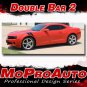 Chevy Camaro DOUBLE BAR 2014 Hood Hash Lemans Stripe Decal 3M Vinyl Graphic SS4