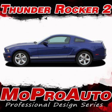 THUNDER ROCKER 2 Lower Panel Vinyl Stripe 3M Decals Graphic 2014 Ford Mustang 7G