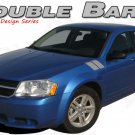 Double Bar Hash Mark Hood Fender Decals Stripes Vinyl Graphics 2008-2014 Avenger