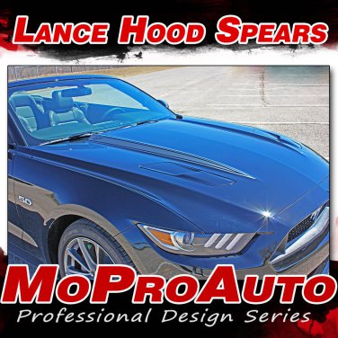 LANCE HOOD SPEARS Spikes Vinyl Stripe 3M Decals Graphic 2016 Ford Mustang | ML6
