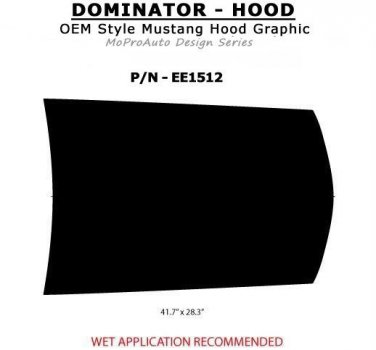 Vinyl HOOD GRAPHIC Decal - 3M Pro Grade Stripe 2011 323 fits Ford Mustang