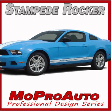 2011 Mustang ROCKER Panel Vinyl Stripe Decals Graphics - 3M Pro Vinyl 100