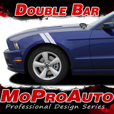 2015 2016 2017 Ford Mustang GT V6 DOUBLE BAR Rally Decals Stripe 3M Pro Vinyl