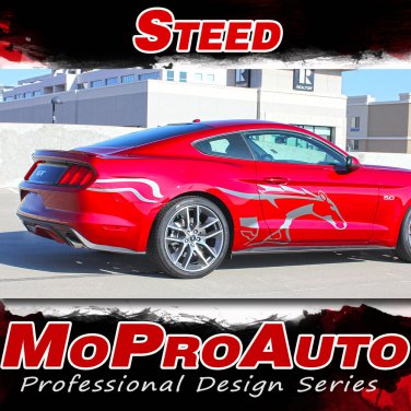 2015-2017 Ford Mustang GT V6 STEED Side Decals Stripes 3M Pro Graphics PDS3288