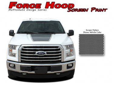 2015-2018 Force Hood Ford F-150 Screen Printed Decals Stripes 3M Vinyl Graphics