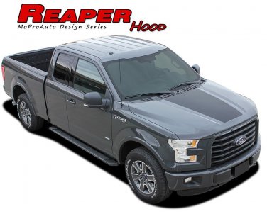 Solid Center Hood Decals Stripes 3M Vinyl Graphics Reaper 2015-2018 Ford F-150