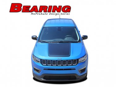 BEARING 2017 2018 Jeep Compass Vinyl Graphics Decal Hood Blackout 3M Stripe Kit