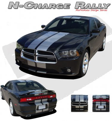 Dodge Charger 2011-2014 Rally / Racing Stripes 10" 3M Pro Decals Graphics Vinyl