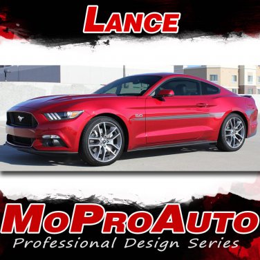 2015-2017 Ford Mustang GT LANCE Graphic 3M Vinyl Decals Racing Stripes PDS3291