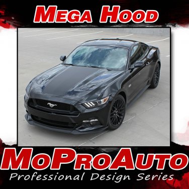 2015-2017 Ford Mustang GT MEGA HOOD Decals Stripe 3M Pro Vinyl Graphic PDS3598