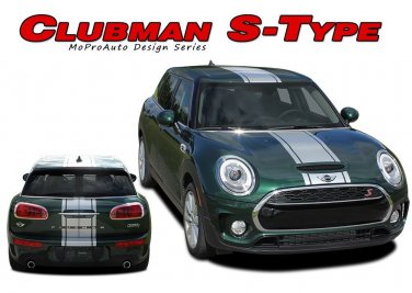 CLUBMAN S-TYPE RALLY Hood Stripes Vinyl Graphic Decal 2016 2017 2018 Mini Cooper