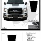 2015-2018 Ford Truck F-150 FORCE HOOD Solid Vinyl Stripe Decals Graphic PD3519