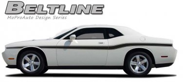 2008-2018 Dodge Challenger Beltline Side Body Line 3M Graphic Stripes Decals Kit