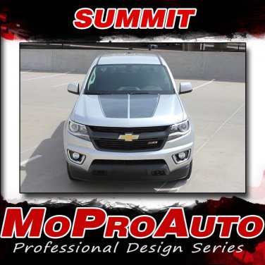 2015-2017 Chevy Colorado Pickup SUMMIT HOOD Decals 3M Pro Stripe Graphics PD4150