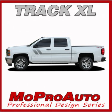 2013-2017 Chevy Silverado GMC Sierra Truck TRACK XL Decals Stripe Graphic PD2365