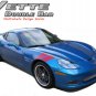 Hash Mark Hood Fender 3M Stripes Vinyl Graphic Decal 2005-2013 Chevy Corvette C6