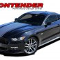 2015-2017 Ford Mustang CONTENDER Wide Center Hood Stripe 3M Vinyl Graphic Decal