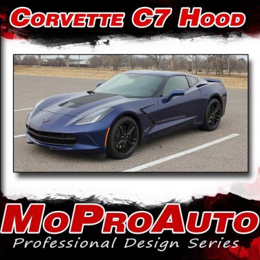 C7 HOOD 2014-2018 Chevy Corvette Center Blackout Vinyl Graphic Decal 3M Stripes