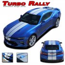 2018 2017 2016 Camaro Turbo Rally Dual Racing Stripes Vinyl Graphic Decal SS V6