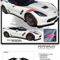 2014-2017 Corvette Double Bar Hood Fender Vinyl Graphic C7 HASH Decal 3M Stripe