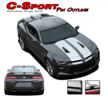 2018 2017 2016 Camaro Pin Outline SS Rally Racing Stripe 3M Vinyl Graphic Decal