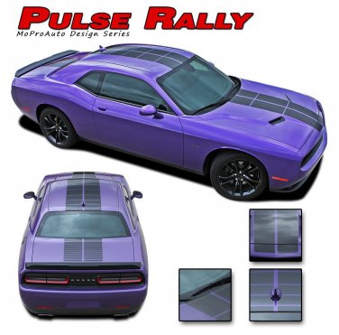 2008-2018 Challenger Racing Stripe 3M Pro Pulse Rally Hood Vinyl Graphic Decal