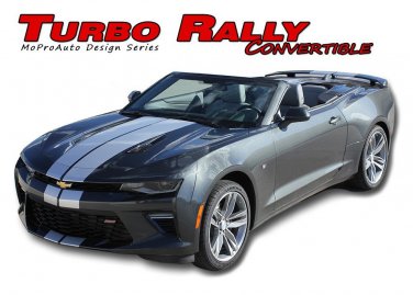 2016-2018 Chevy Camaro TURBO RALLY CONVERTIBLE Dual Racing Stripes Vinyl Graphic