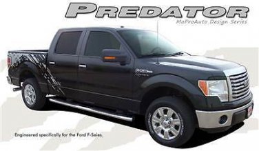 Predator Raptor Style Side Bed Graphics Decals Stripes fits 2009-2014 Ford F-150